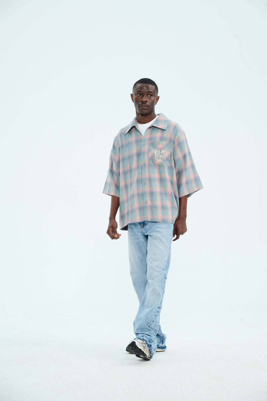 Teal/ Coral  "Lumière" Flannel