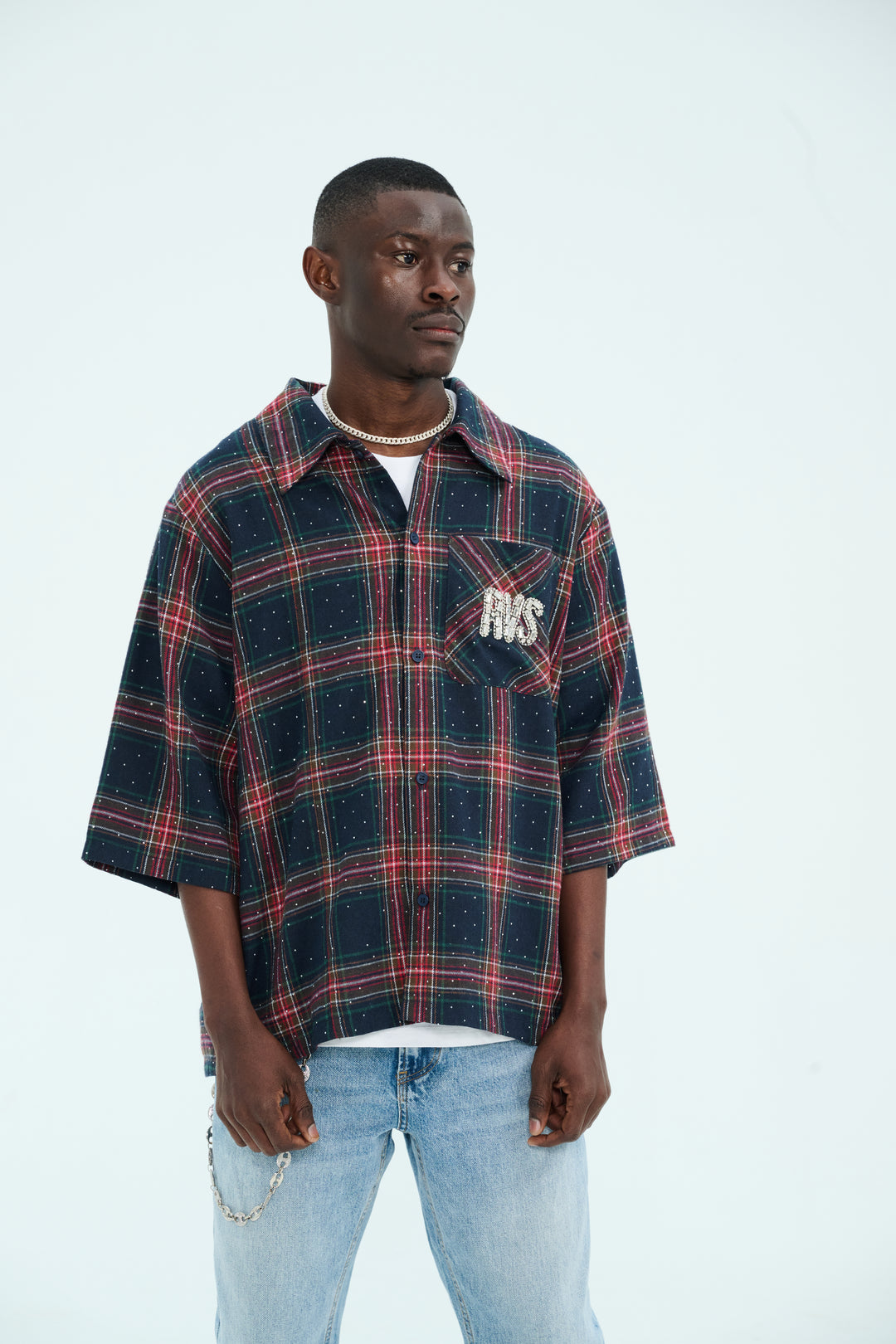 Navy/Crimson  "Lumière" Flannel