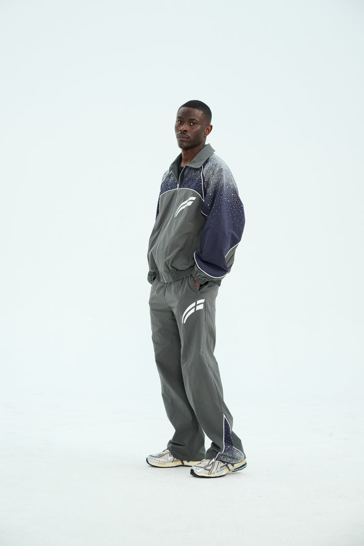Navy/ Charcoal  "Astral" Zip Windbreaker