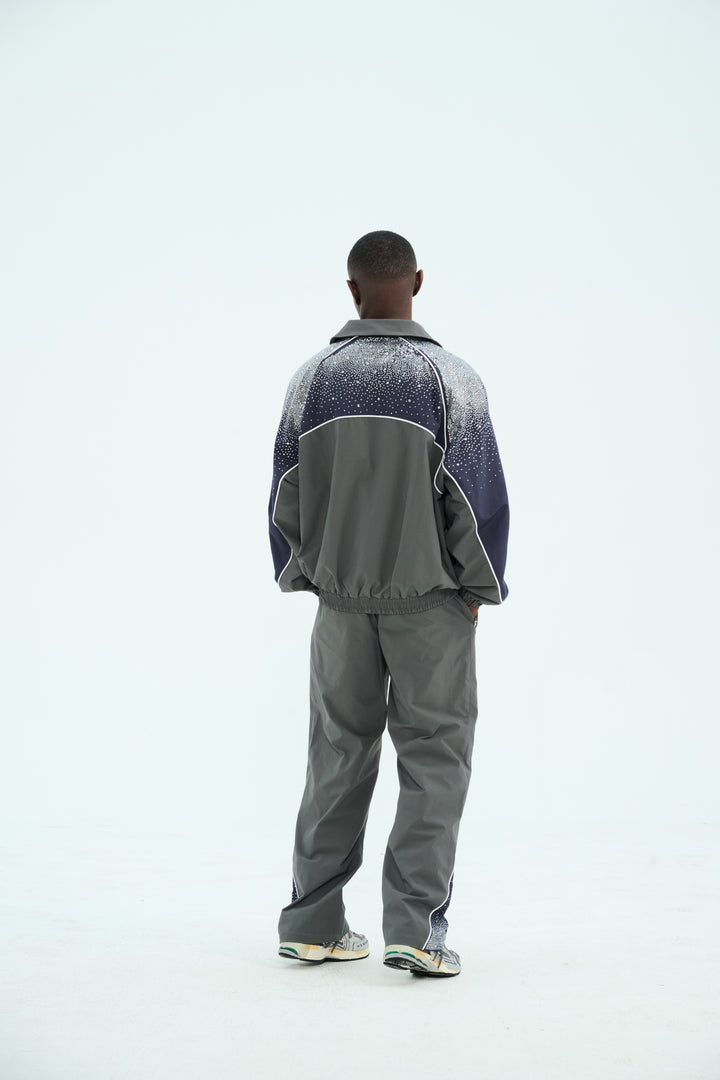 Navy/ Charcoal  "Astral" Zip Windbreaker