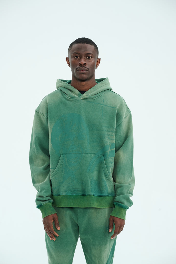 Washed Jade  "Scream" Hoody