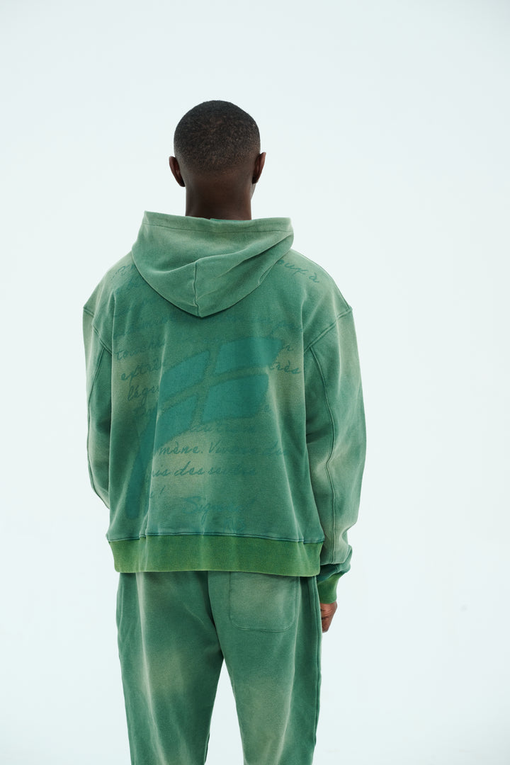 Washed Jade  "Scream" Hoody