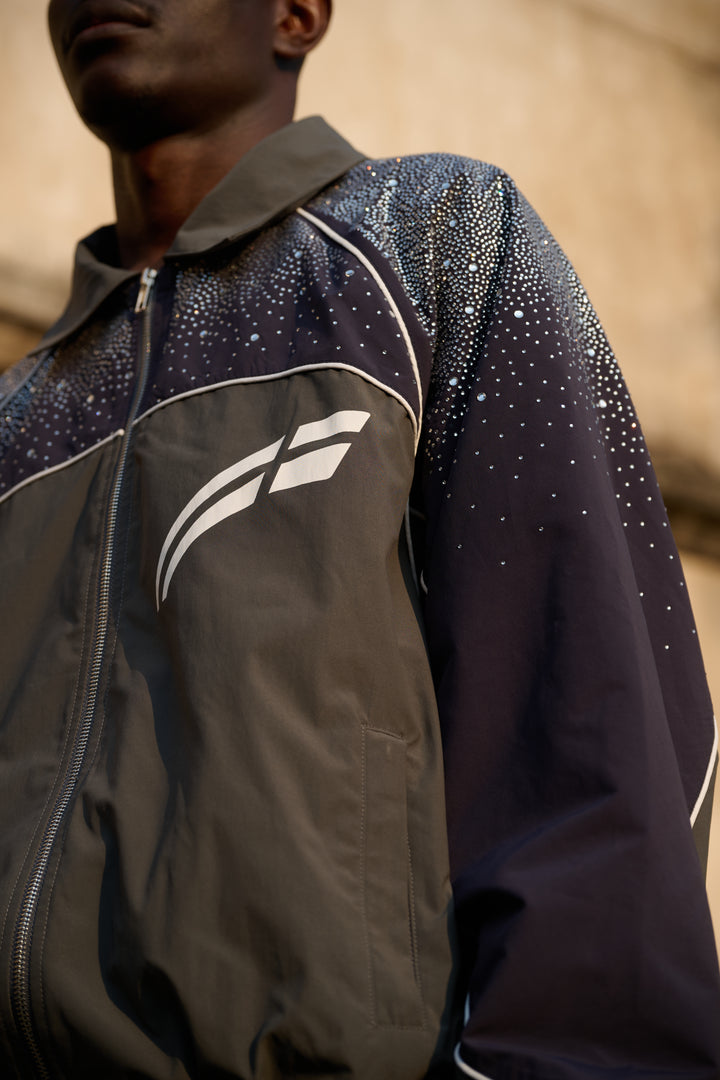 Navy/ Charcoal  "Astral" Zip Windbreaker