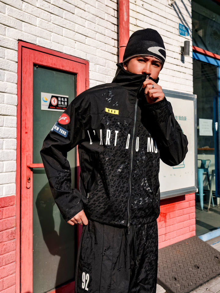 Black "Doppler" Weather Tech Jacket