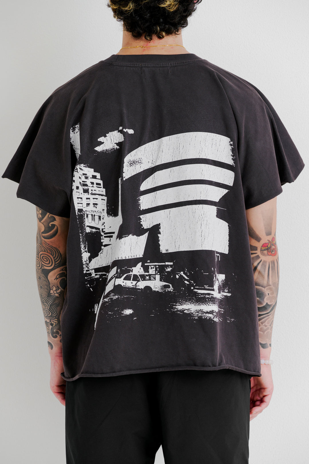 Pigment Wash "Artifact"  Cut Off Wing-Tee