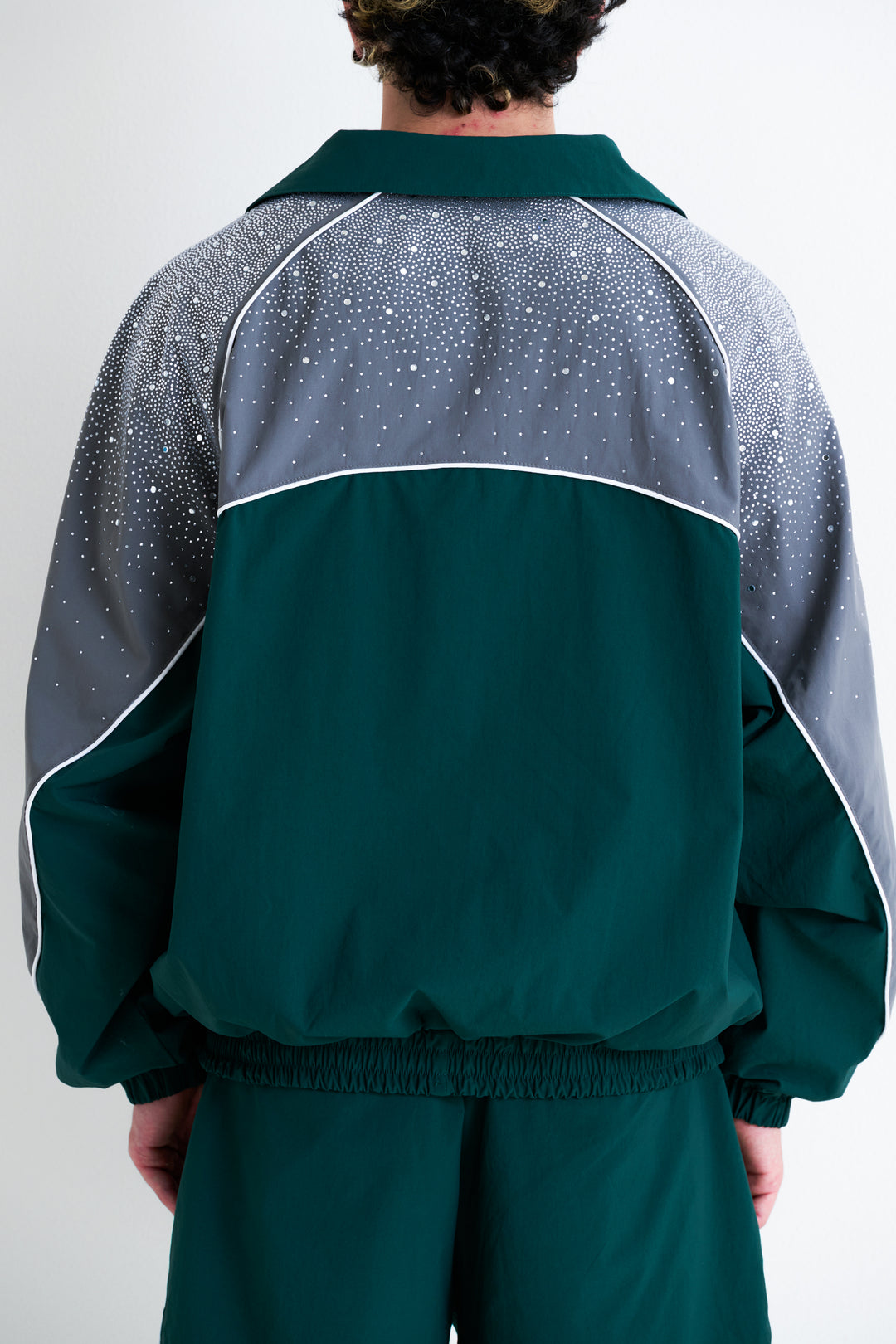 Emerald / Grey "Astral" Zip Windbreaker