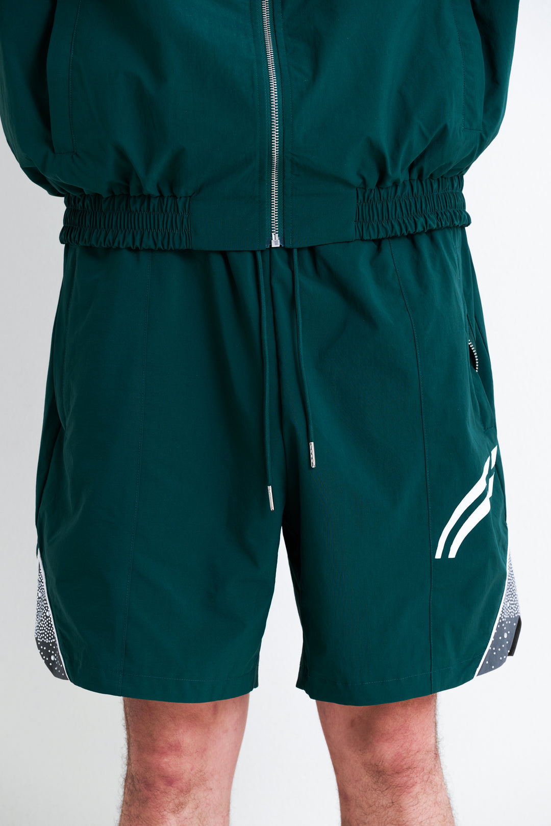 Emerald / Grey  "Astral" shorts