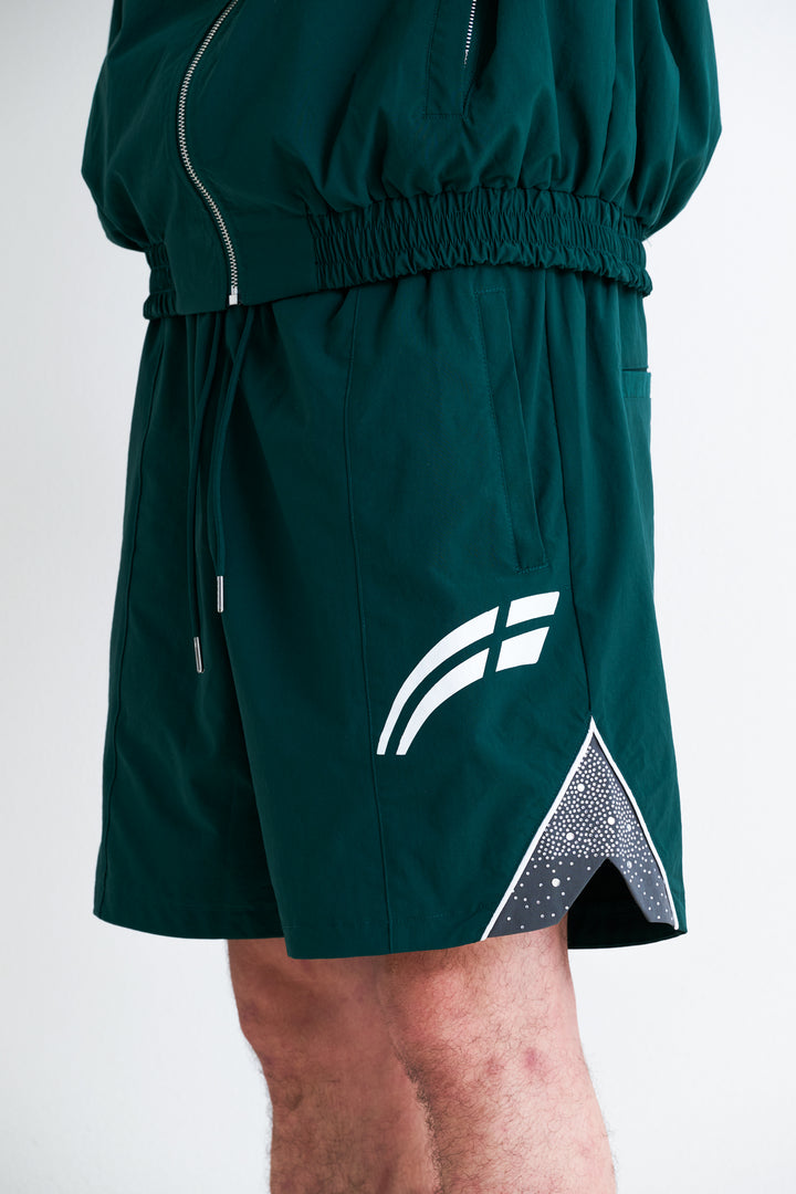 Emerald / Grey  "Astral" shorts