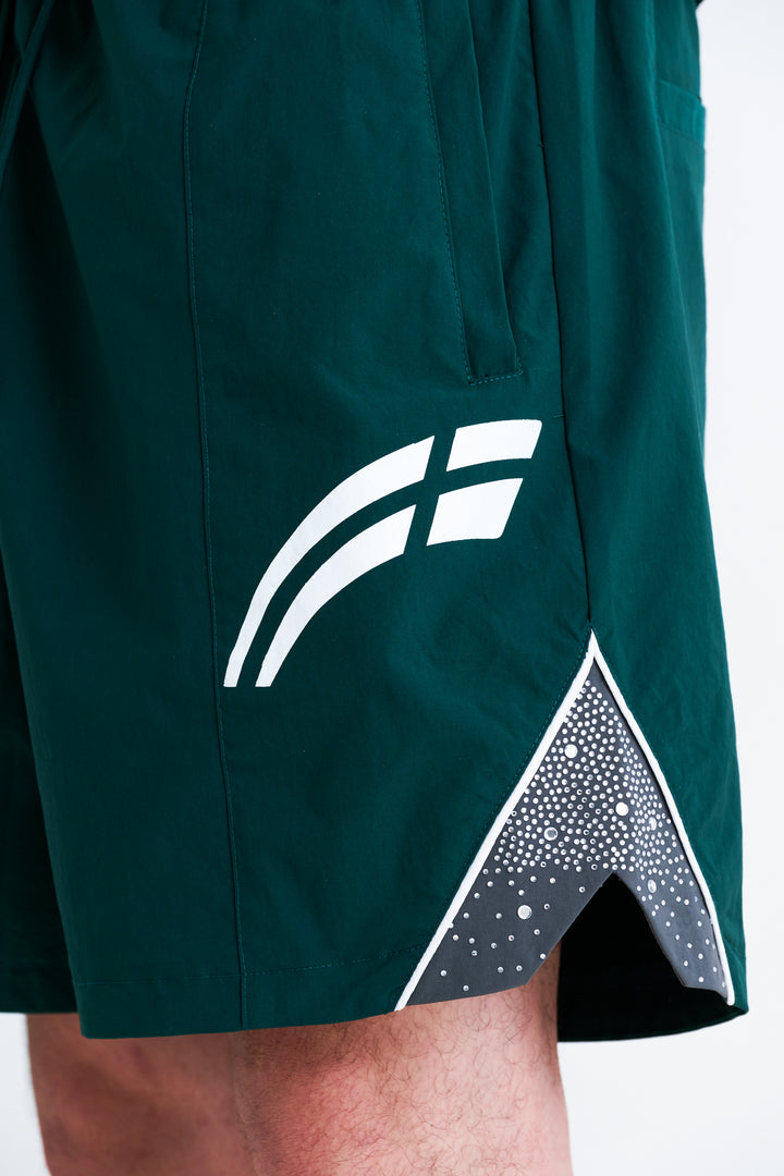 Emerald / Grey  "Astral" shorts