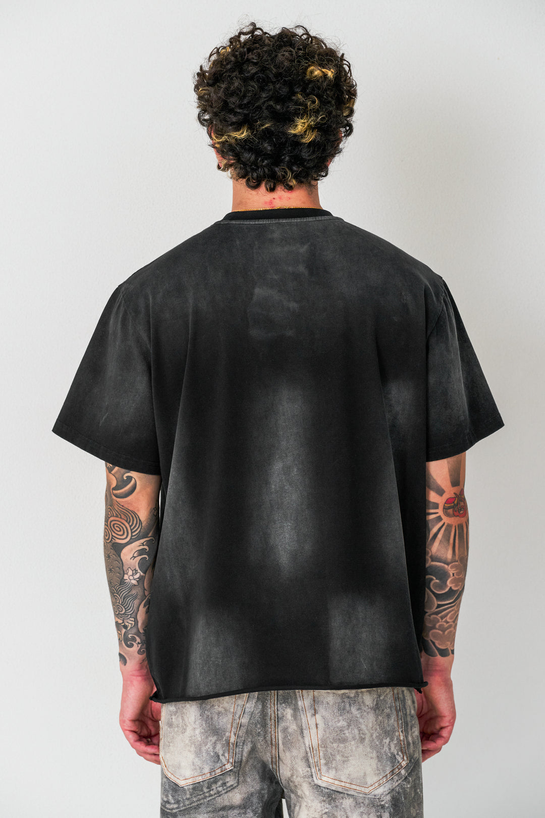 Washed Black "F The Algorithm"  T-Shirt