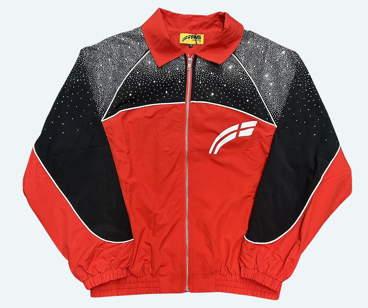 Varsity Red /Black  "Astral" Zip Windbreaker