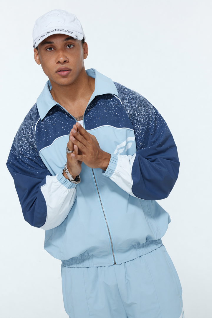 Steel Blue/ Powder Blue  "Astral" Zip Windbreaker  - PRE ORDER