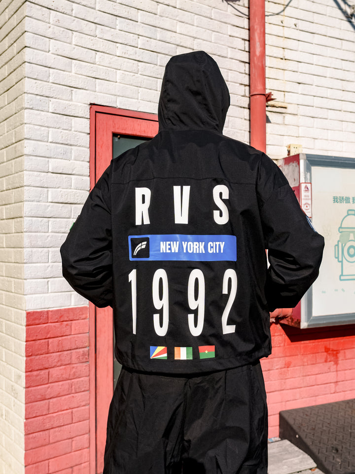 Black "Doppler" Weather Tech Jacket