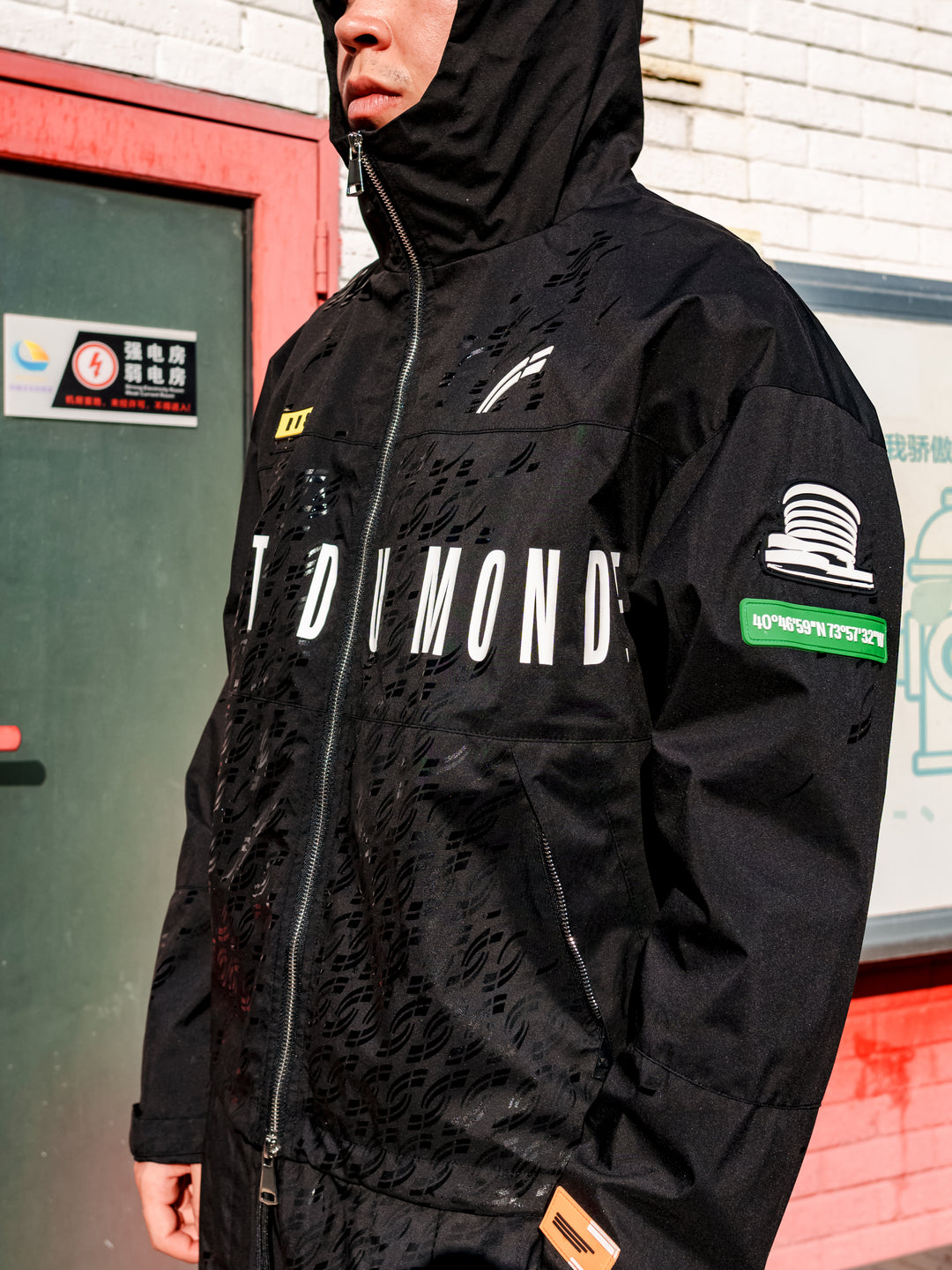 Black "Doppler" Weather Tech Jacket