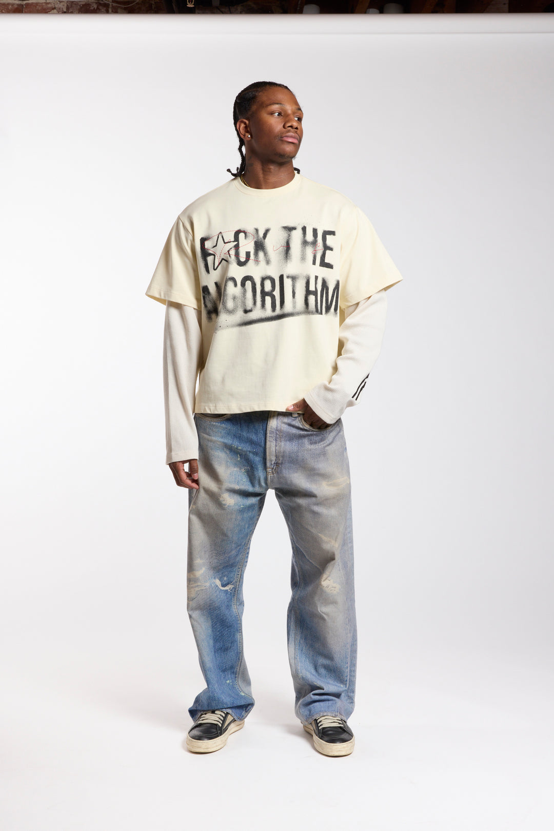 "F The Algorithm" Layered  T-Shirt