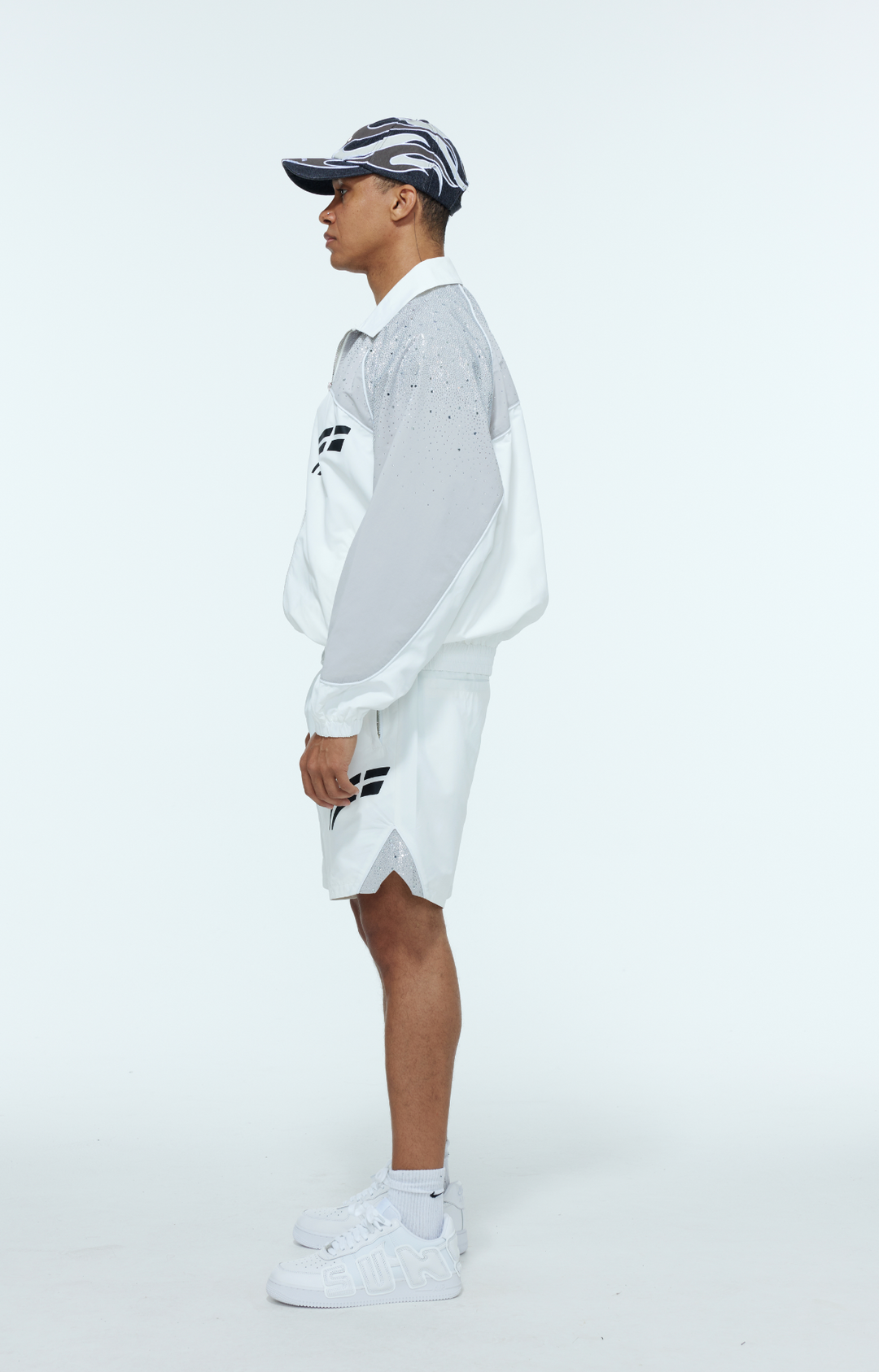 White / Cool Grey  "Astral" Zip Windbreaker  - PRE ORDER