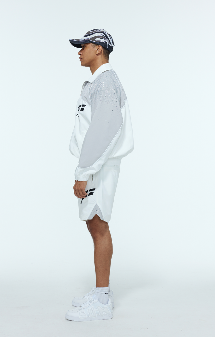 White / Cool Grey  "Astral" Zip Windbreaker  - PRE ORDER