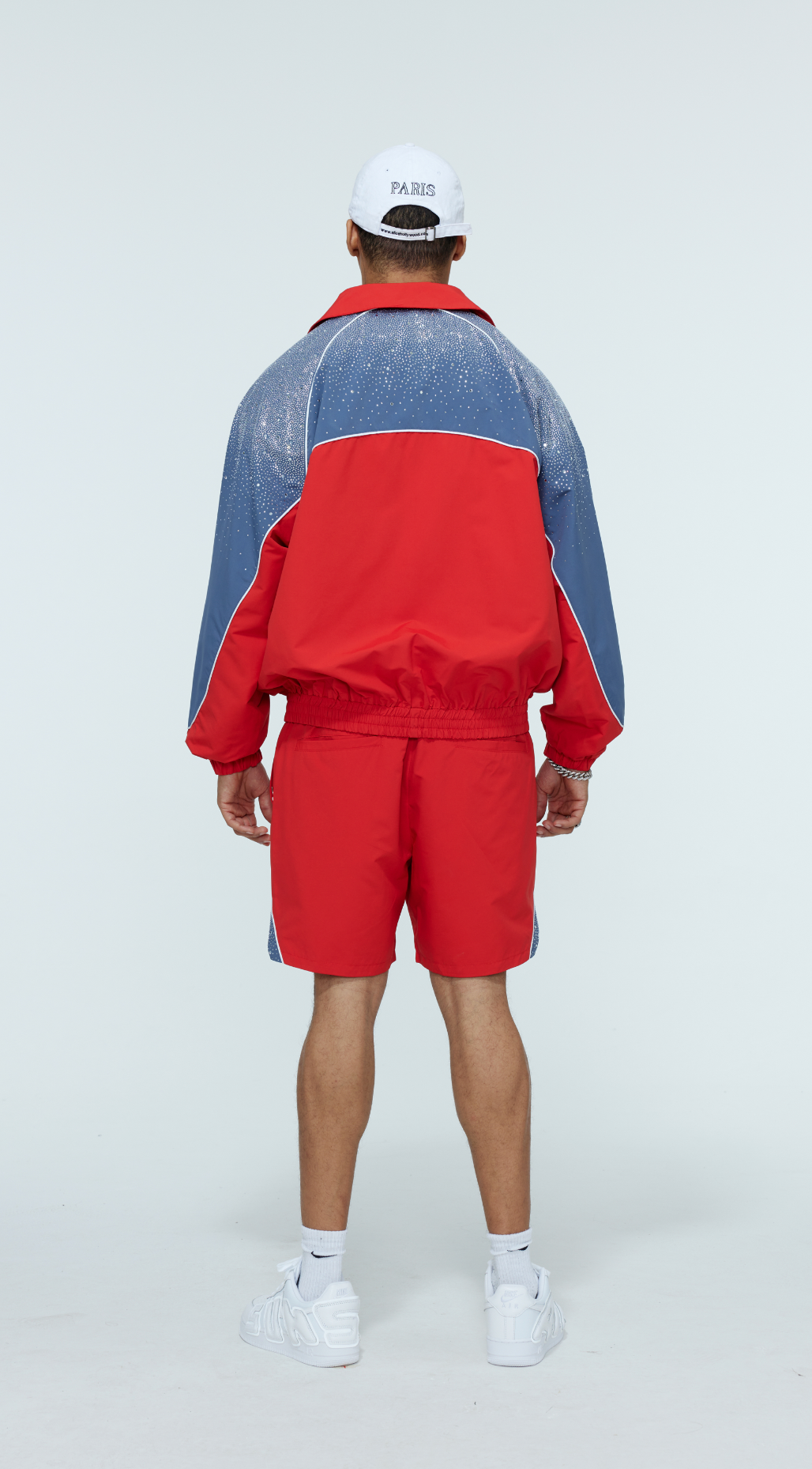 Cherry / Steel Blue  "Astral" Zip Windbreaker  - PRE ORDER