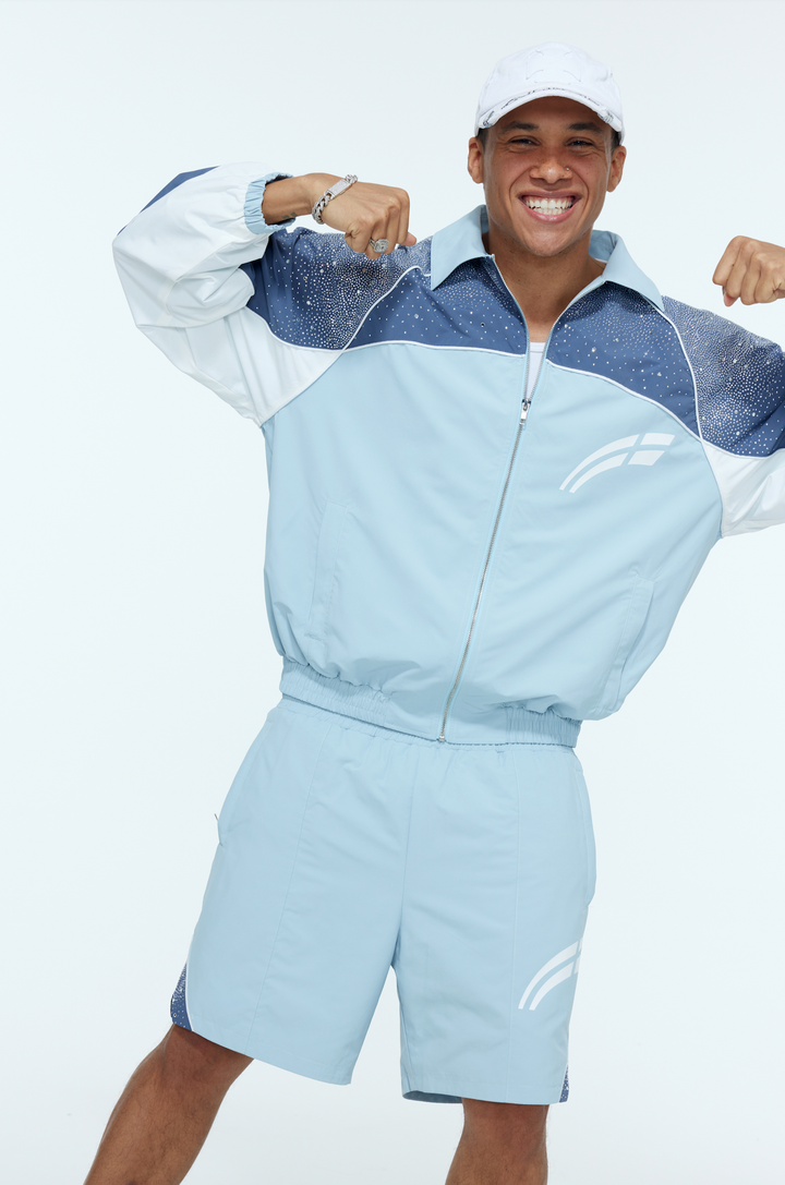 Steel Blue/ Powder Blue  "Astral" Zip Windbreaker  - PRE ORDER