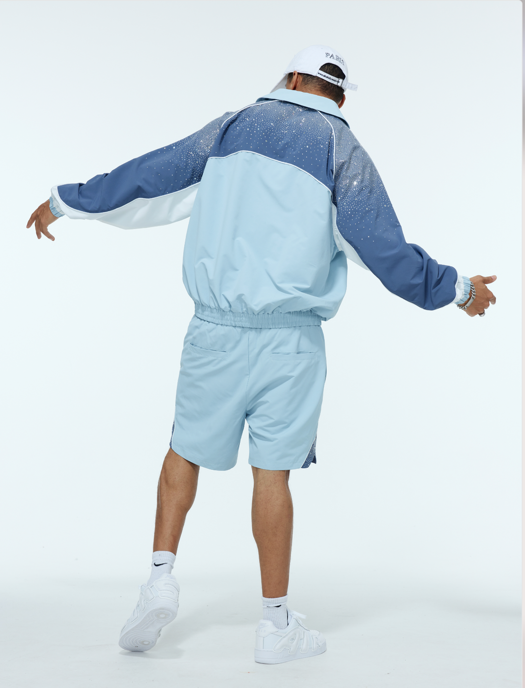 Steel Blue/ Powder Blue  "Astral" Zip Windbreaker  - PRE ORDER