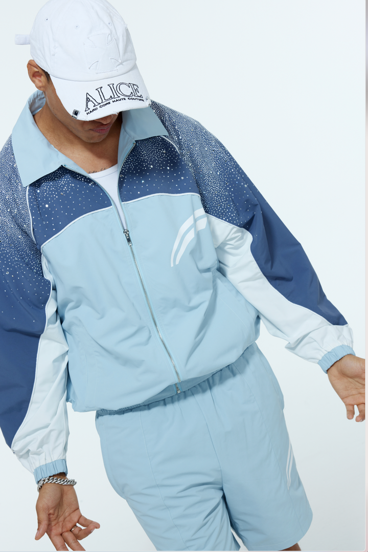 Steel Blue/ Powder Blue  "Astral" Zip Windbreaker  - PRE ORDER