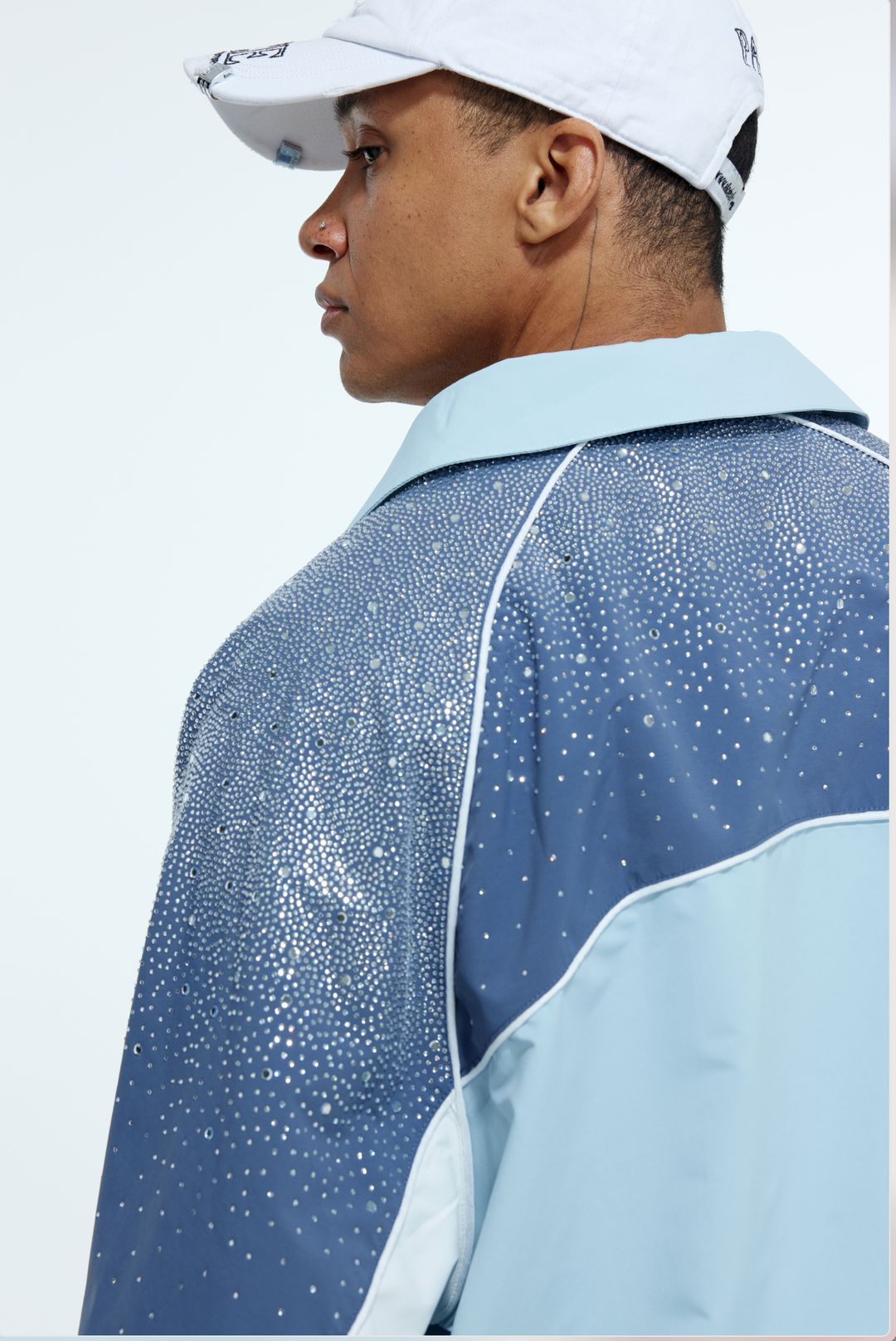 Steel Blue/ Powder Blue  "Astral" Zip Windbreaker  - PRE ORDER