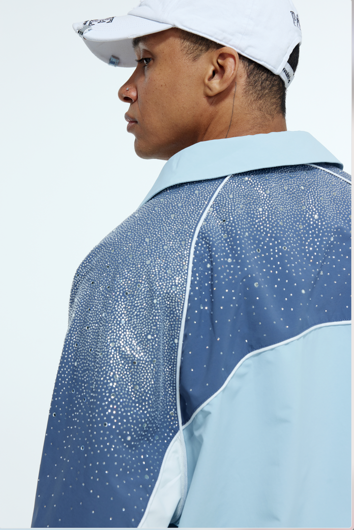 Steel Blue/ Powder Blue  "Astral" Zip Windbreaker  - PRE ORDER