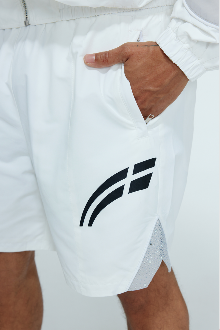 White / Cool Grey  "Astral" Shorts - PRE ORDER