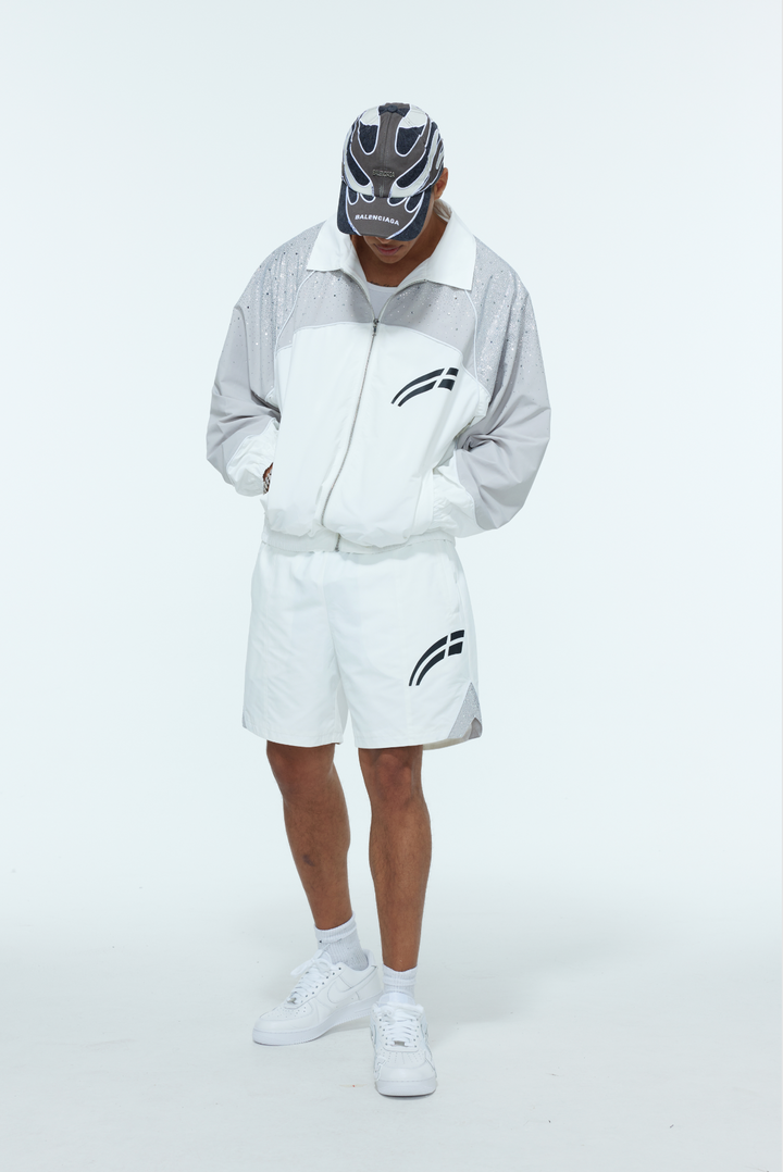 White / Cool Grey  "Astral" Shorts - PRE ORDER